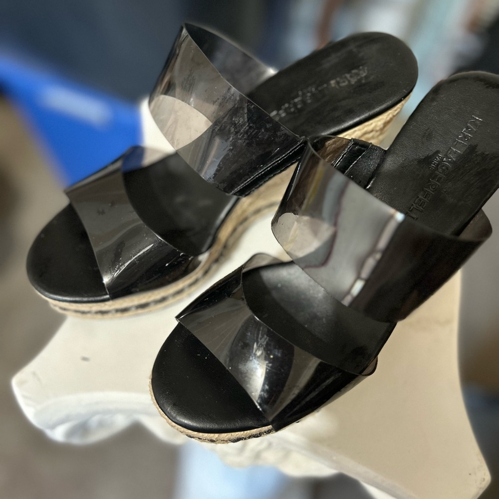 Karl‎ Lagerfeld Black Espadrille Slides